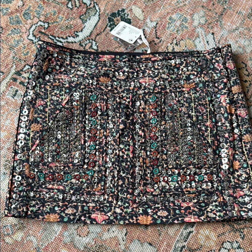 Free People Embellished Miniskirt